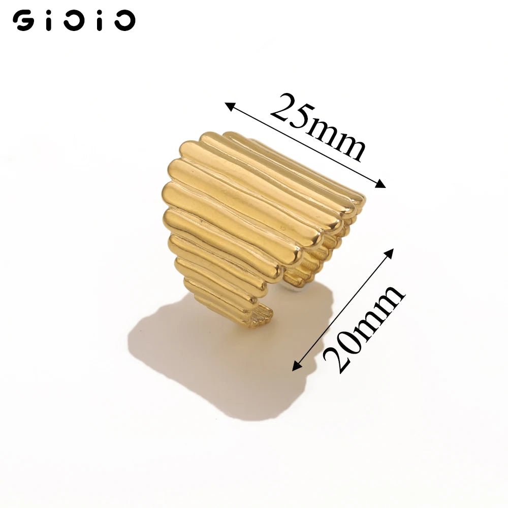 GIOIO Unique Stainless Steel Opening Rings for Women Gold Color Irregular Geometric Adjustable Rings Fashion Trendy Jewelry - Simply Just Deals LLCGIOIO Unique Stainless Steel Opening Rings for Women Gold Color Irregular Geometric Adjustable Rings Fashion Trendy Jewelry200000783:175Z2182G1Z2182G1GIOIO Unique Stainless Steel Opening Rings for Women Gold Color Irregular Geometric Adjustable Rings Fashion Trendy Jewelry
