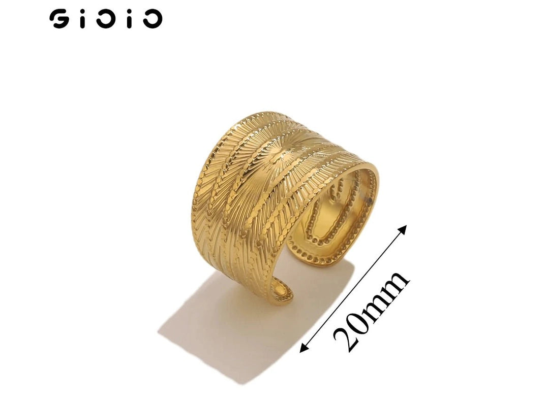 GIOIO Unique Stainless Steel Opening Rings for Women Gold Color Irregular Geometric Adjustable Rings Fashion Trendy Jewelry - Simply Just Deals LLCGIOIO Unique Stainless Steel Opening Rings for Women Gold Color Irregular Geometric Adjustable Rings Fashion Trendy Jewelry200000783:193Z1893GBZ1893GBGIOIO Unique Stainless Steel Opening Rings for Women Gold Color Irregular Geometric Adjustable Rings Fashion Trendy Jewelry