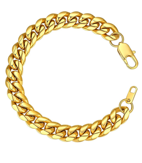 Gold Plated Bracelet for Men Chunky Cuban Bracelet 10MM 7.5 Inch Chain Bracelet Stainless Steel Gift for Him - Simply Just Deals LLCGold Plated Bracelet for Men Chunky Cuban Bracelet 10MM 7.5 Inch Chain Bracelet Stainless Steel Gift for Him7ae22dd1-6e76-4345-ab46-47cf9c9339f07.5 In10Mm02.14K Gold PlatedGold Plated Bracelet for Men Chunky Cuban Bracelet 10MM 7.5 Inch Chain Bracelet Stainless Steel Gift for Him