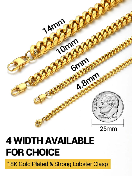 Gold Plated Bracelet for Men Chunky Cuban Bracelet 10MM 7.5 Inch Chain Bracelet Stainless Steel Gift for Him - Simply Just Deals LLCGold Plated Bracelet for Men Chunky Cuban Bracelet 10MM 7.5 Inch Chain Bracelet Stainless Steel Gift for Him7ae22dd1-6e76-4345-ab46-47cf9c9339f07.5 In10Mm02.14K Gold PlatedGold Plated Bracelet for Men Chunky Cuban Bracelet 10MM 7.5 Inch Chain Bracelet Stainless Steel Gift for Him