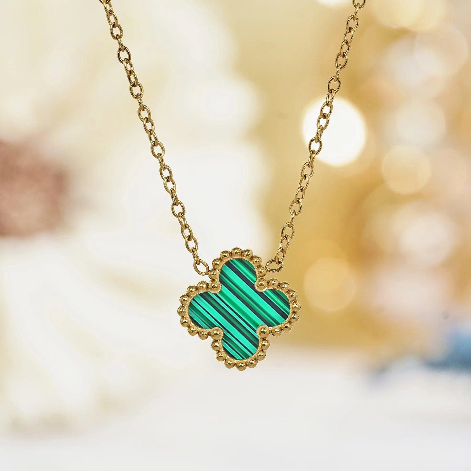 Green Flower Pendant Necklace in Yellow Gold Plated - Simply Just Deals LLCGreen Flower Pendant Necklace in Yellow Gold Plated9b561cc1-480e-4fa5-b493-c587b2df748fGreenGreen Flower Pendant Necklace in Yellow Gold Plated