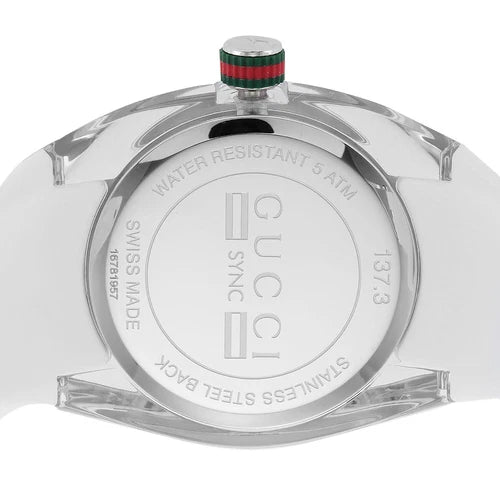 Gucci Sync L Women's White Rubber Strap Quartz Watch - YA137302 ($670 MSRP) - Simply Just Deals LLCGucci Sync L Women's White Rubber Strap Quartz Watch - YA137302 ($670 MSRP)168182146;20250821;1755767618j1IWXDefaults - l500