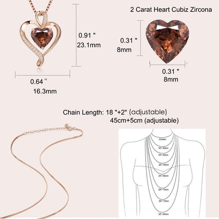 Heart Necklace for Women Sterling Silver 925 Jewelry Gift for Her - Simply Just Deals LLCHeart Necklace for Women Sterling Silver 925 Jewelry Gift for Her0bed4680-8bcc-4426-8b76-e528963cc848RosegoldjuneHeart Necklace for Women Sterling Silver 925 Jewelry Gift for Her