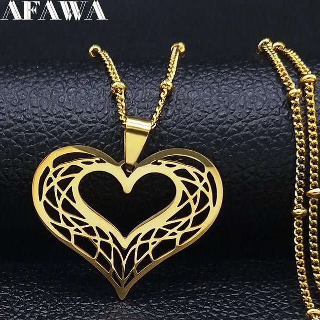 Heart Stainless Steel Necklace Women Gold Color Love Necklaces Jewelry Valentine's Day Gift inoxidable joyeria mujer N619S01 - Simply Just Deals LLCHeart Stainless Steel Necklace Women Gold Color Love Necklaces Jewelry Valentine's Day Gift inoxidable joyeria mujer N619S01200001034:361180A 50cm JZP GDA 50cm JZP GDHeart Stainless Steel Necklace Women Gold Color Love Necklaces Jewelry Valentine's Day Gift inoxidable joyeria mujer N619S01