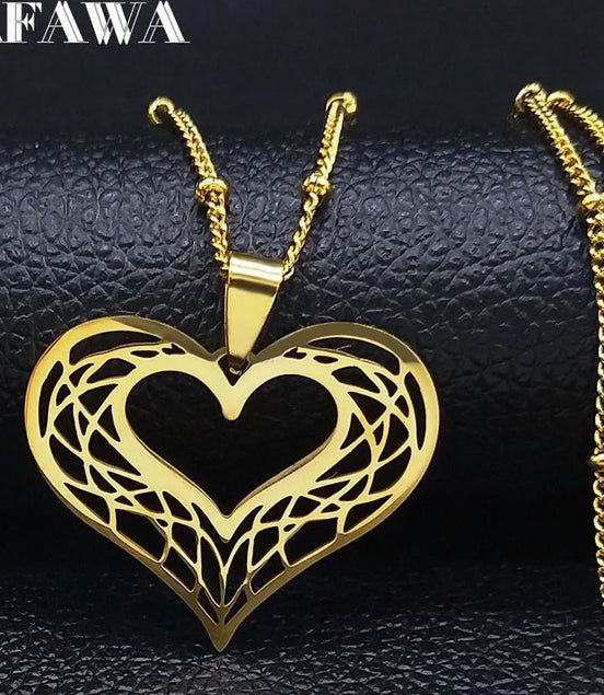 Heart Stainless Steel Necklace Women Gold Color Love Necklaces Jewelry Valentine's Day Gift inoxidable joyeria mujer N619S01 - Simply Just Deals LLCHeart Stainless Steel Necklace Women Gold Color Love Necklaces Jewelry Valentine's Day Gift inoxidable joyeria mujer N619S01200001034:361180A 50cm JZP GDA 50cm JZP GDHeart Stainless Steel Necklace Women Gold Color Love Necklaces Jewelry Valentine's Day Gift inoxidable joyeria mujer N619S01