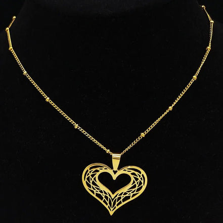 Heart Stainless Steel Necklace Women Gold Color Love Necklaces Jewelry Valentine's Day Gift inoxidable joyeria mujer N619S01 - Simply Just Deals LLCHeart Stainless Steel Necklace Women Gold Color Love Necklaces Jewelry Valentine's Day Gift inoxidable joyeria mujer N619S01200001034:361180A 50cm JZP GDA 50cm JZP GDHeart Stainless Steel Necklace Women Gold Color Love Necklaces Jewelry Valentine's Day Gift inoxidable joyeria mujer N619S01