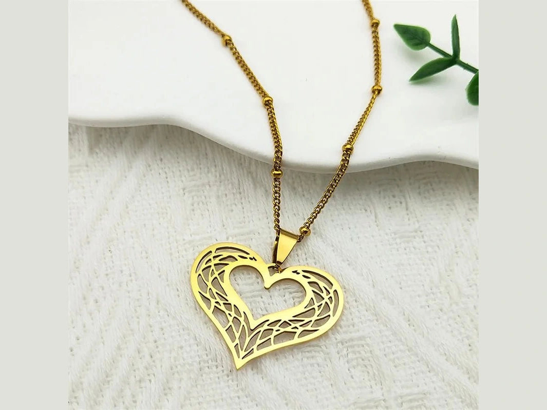 Heart Stainless Steel Necklace Women Gold Color Love Necklaces Jewelry Valentine's Day Gift inoxidable joyeria mujer N619S01 - Simply Just Deals LLCHeart Stainless Steel Necklace Women Gold Color Love Necklaces Jewelry Valentine's Day Gift inoxidable joyeria mujer N619S01200001034:361180A 50cm JZP GDA 50cm JZP GDHeart Stainless Steel Necklace Women Gold Color Love Necklaces Jewelry Valentine's Day Gift inoxidable joyeria mujer N619S01