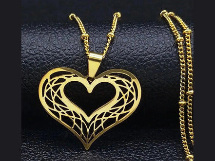 Heart Stainless Steel Necklace Women Gold Color Love Necklaces Jewelry Valentine's Day Gift inoxidable joyeria mujer N619S01 - Simply Just Deals LLCHeart Stainless Steel Necklace Women Gold Color Love Necklaces Jewelry Valentine's Day Gift inoxidable joyeria mujer N619S01200001034:361180A 50cm JZP GDA 50cm JZP GDHeart Stainless Steel Necklace Women Gold Color Love Necklaces Jewelry Valentine's Day Gift inoxidable joyeria mujer N619S01