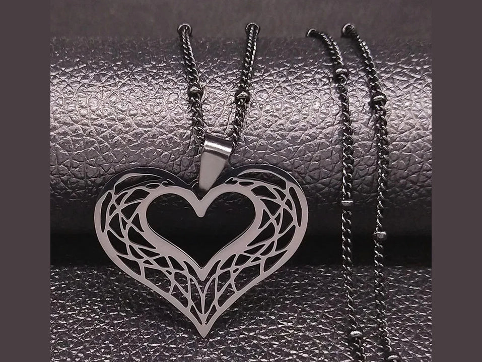 Heart Stainless Steel Necklace Women Gold Color Love Necklaces Jewelry Valentine's Day Gift inoxidable joyeria mujer N619S01 - Simply Just Deals LLCHeart Stainless Steel Necklace Women Gold Color Love Necklaces Jewelry Valentine's Day Gift inoxidable joyeria mujer N619S01200001034:201673808A 50cm JZP BKA 50cm JZP BKHeart Stainless Steel Necklace Women Gold Color Love Necklaces Jewelry Valentine's Day Gift inoxidable joyeria mujer N619S01