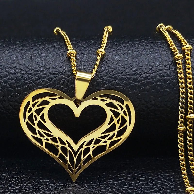 Heart Stainless Steel Necklace Women Gold Color Love Necklaces Jewelry Valentine's Day Gift inoxidable joyeria mujer N619S01 - Simply Just Deals LLCHeart Stainless Steel Necklace Women Gold Color Love Necklaces Jewelry Valentine's Day Gift inoxidable joyeria mujer N619S01200001034:361180A 50cm JZP GDA 50cm JZP GDHeart Stainless Steel Necklace Women Gold Color Love Necklaces Jewelry Valentine's Day Gift inoxidable joyeria mujer N619S01