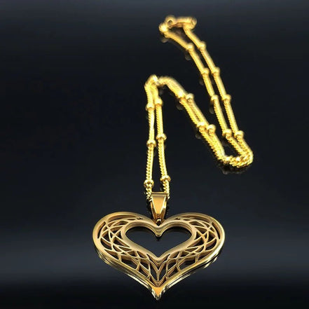 Heart Stainless Steel Necklace Women Gold Color Love Necklaces Jewelry Valentine's Day Gift inoxidable joyeria mujer N619S01 - Simply Just Deals LLCHeart Stainless Steel Necklace Women Gold Color Love Necklaces Jewelry Valentine's Day Gift inoxidable joyeria mujer N619S01200001034:361180A 50cm JZP GDA 50cm JZP GDHeart Stainless Steel Necklace Women Gold Color Love Necklaces Jewelry Valentine's Day Gift inoxidable joyeria mujer N619S01