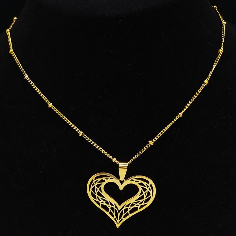 Heart Stainless Steel Necklace Women Gold Color Love Necklaces Jewelry Valentine's Day Gift inoxidable joyeria mujer N619S01 - Simply Just Deals LLCHeart Stainless Steel Necklace Women Gold Color Love Necklaces Jewelry Valentine's Day Gift inoxidable joyeria mujer N619S01200001034:361180A 50cm JZP GDA 50cm JZP GDHeart Stainless Steel Necklace Women Gold Color Love Necklaces Jewelry Valentine's Day Gift inoxidable joyeria mujer N619S01
