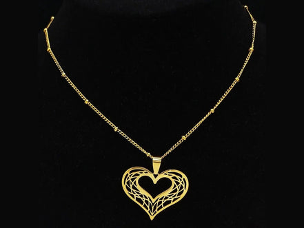 Heart Stainless Steel Necklace Women Gold Color Love Necklaces Jewelry Valentine's Day Gift inoxidable joyeria mujer N619S01 - Simply Just Deals LLCHeart Stainless Steel Necklace Women Gold Color Love Necklaces Jewelry Valentine's Day Gift inoxidable joyeria mujer N619S01200001034:361180A 50cm JZP GDA 50cm JZP GDHeart Stainless Steel Necklace Women Gold Color Love Necklaces Jewelry Valentine's Day Gift inoxidable joyeria mujer N619S01