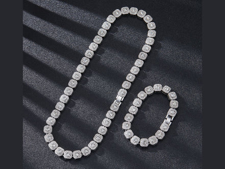 Hip Hop Square Diamond Necklace - Simply Just Deals LLCHip Hop Square Diamond NecklaceCJLX254181906FUGolden Rock Candy Chain20cmHip Hop Square Diamond Necklace