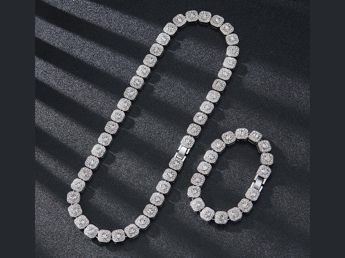 Hip Hop Square Diamond Necklace - Simply Just Deals LLCHip Hop Square Diamond NecklaceCJLX254181906FUGolden Rock Candy Chain20cmHip Hop Square Diamond Necklace