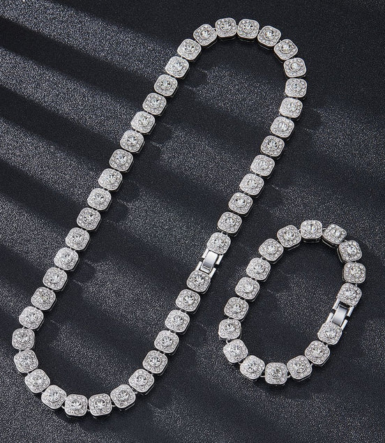 Hip Hop Square Diamond Necklace - Simply Just Deals LLCHip Hop Square Diamond NecklaceCJLX254181906FUGolden Rock Candy Chain20cmHip Hop Square Diamond Necklace