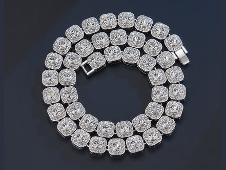 Hip Hop Square Diamond Necklace - Simply Just Deals LLCHip Hop Square Diamond NecklaceCJLX254181906FUGolden Rock Candy Chain20cmHip Hop Square Diamond Necklace
