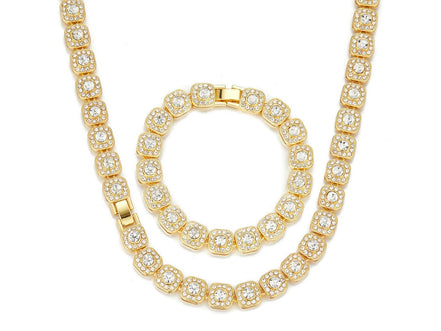 Hip Hop Square Diamond Necklace - Simply Just Deals LLCHip Hop Square Diamond NecklaceCJLX254181906FUGolden Rock Candy Chain20cmHip Hop Square Diamond Necklace