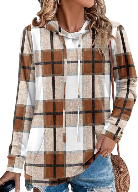 Hoodies for Women Camo Leopard Print Tops Pullover Hooded Sweatshirt Drawstring with Pocket - Simply Just Deals LLCHoodies for Women Camo Leopard Print Tops Pullover Hooded Sweatshirt Drawstring with Pocketcd95810f-e655-41af-acb4-837f2aae1ffdC - Grid Brown3X - LargeHoodies for Women Camo Leopard Print Tops Pullover Hooded Sweatshirt Drawstring with Pocket