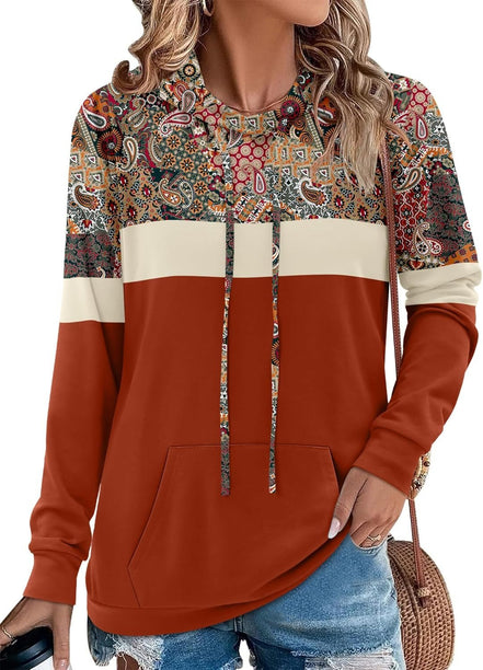 Hoodies for Women Camo Leopard Print Tops Pullover Hooded Sweatshirt Drawstring with Pocket - Simply Just Deals LLCHoodies for Women Camo Leopard Print Tops Pullover Hooded Sweatshirt Drawstring with Pocket66674a78-6370-4792-a69c-1a4540c89b2d6 - Orange PaisleySmallHoodies for Women Camo Leopard Print Tops Pullover Hooded Sweatshirt Drawstring with Pocket