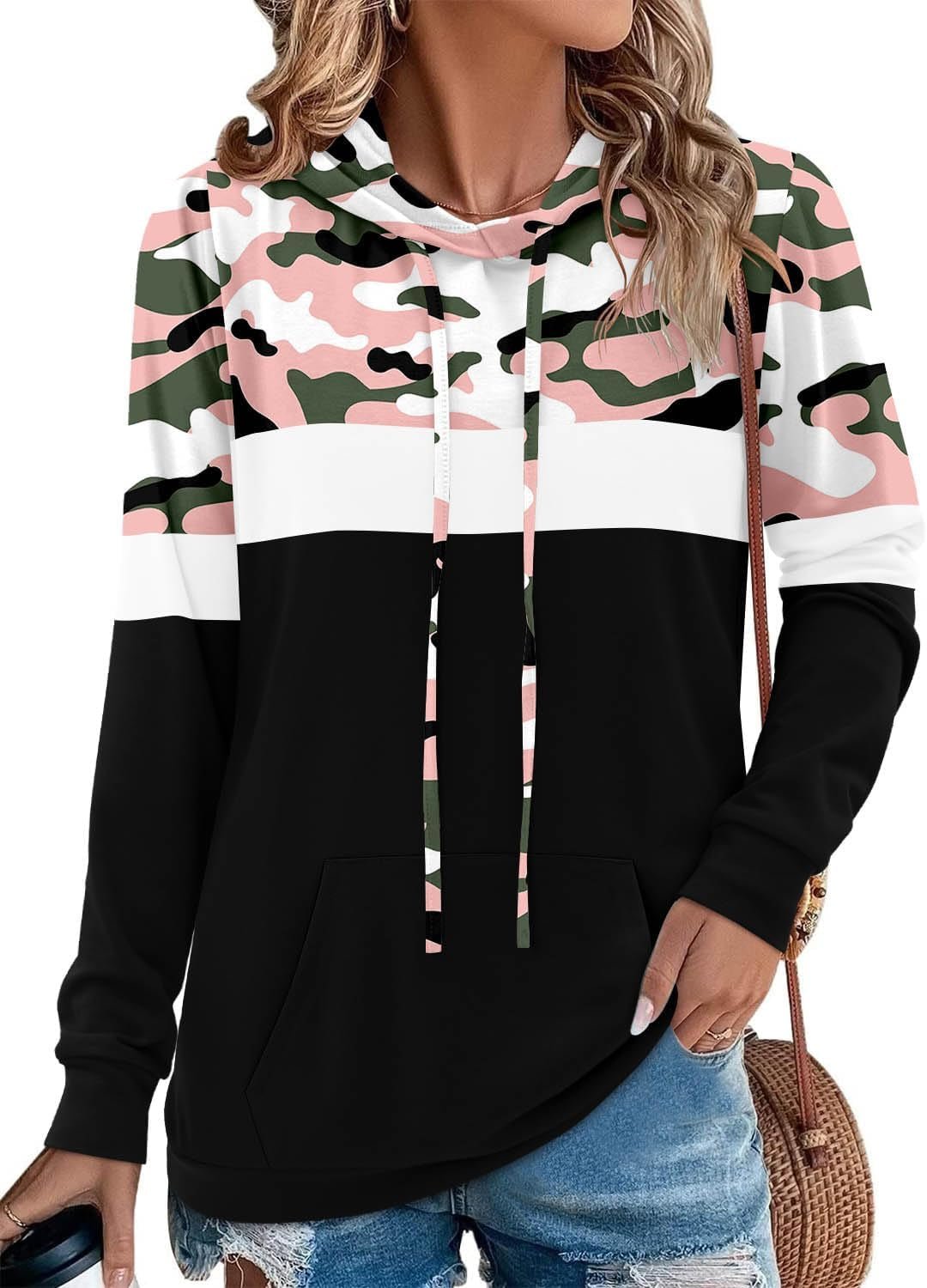 Hoodies for Women Camo Leopard Print Tops Pullover Hooded Sweatshirt Drawstring with Pocket - Simply Just Deals LLCHoodies for Women Camo Leopard Print Tops Pullover Hooded Sweatshirt Drawstring with Pocketdf4793a9-51b0-4bcb-945b-c110de061ccd4 - Camo PinkX - LargeHoodies for Women Camo Leopard Print Tops Pullover Hooded Sweatshirt Drawstring with Pocket