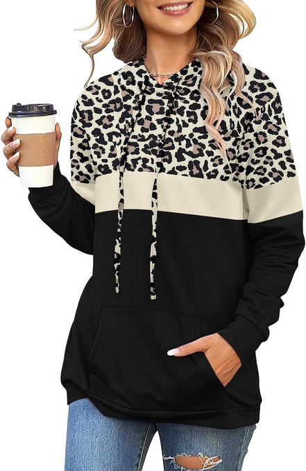 Hoodies for Women Camo Leopard Print Tops Pullover Hooded Sweatshirt Drawstring with Pocket - Simply Just Deals LLCHoodies for Women Camo Leopard Print Tops Pullover Hooded Sweatshirt Drawstring with Pocket9f1471e4-1c49-4b58-bceb-3d3c14d8ccb00 - Leopard BlackSmallHoodies for Women Camo Leopard Print Tops Pullover Hooded Sweatshirt Drawstring with Pocket