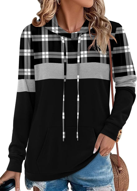 Hoodies for Women Camo Leopard Print Tops Pullover Hooded Sweatshirt Drawstring with Pocket - Simply Just Deals LLCHoodies for Women Camo Leopard Print Tops Pullover Hooded Sweatshirt Drawstring with Pocketb5df530c-b387-4d93-bd41-849a61dffe673 - Plaid BlackXx - LargeHoodies for Women Camo Leopard Print Tops Pullover Hooded Sweatshirt Drawstring with Pocket