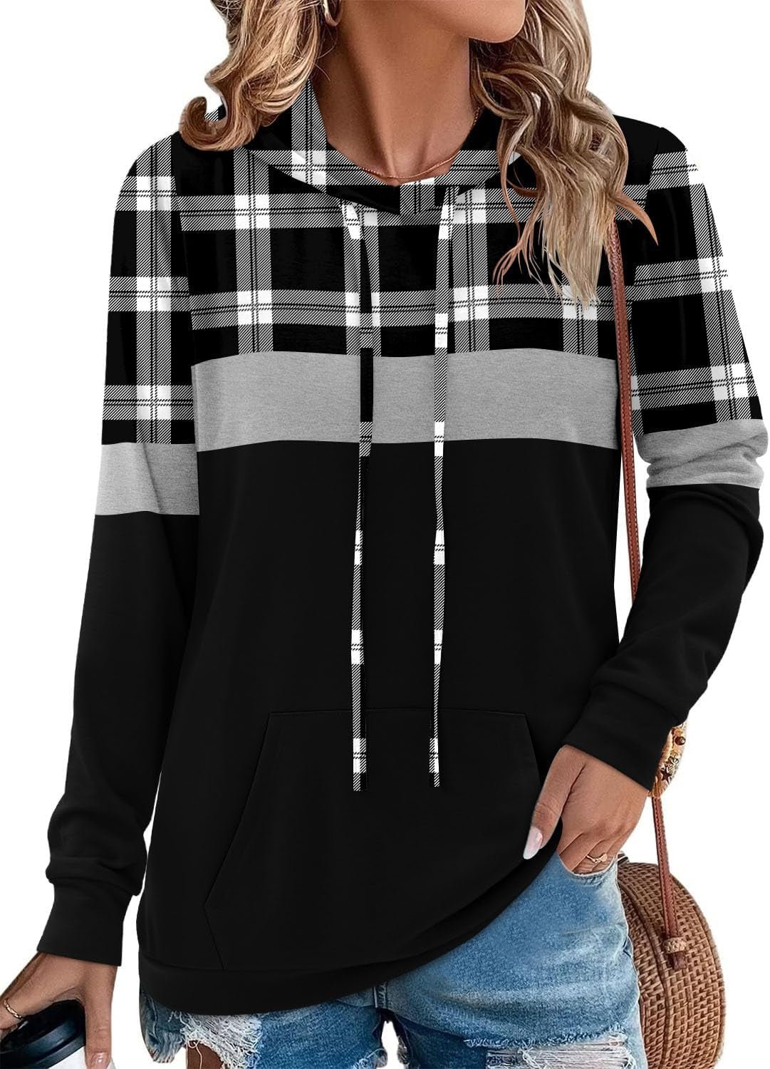 Hoodies for Women Camo Leopard Print Tops Pullover Hooded Sweatshirt Drawstring with Pocket - Simply Just Deals LLCHoodies for Women Camo Leopard Print Tops Pullover Hooded Sweatshirt Drawstring with Pocketb5df530c-b387-4d93-bd41-849a61dffe673 - Plaid BlackXx - LargeHoodies for Women Camo Leopard Print Tops Pullover Hooded Sweatshirt Drawstring with Pocket