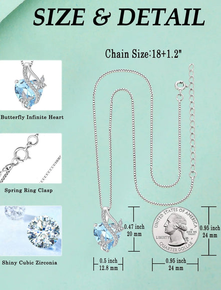 Infinite Heart Pendant Sterling Silver Butterfly Necklace for Women Jewelry Gift with Birthstone March Created Aquamarine - Simply Just Deals LLCInfinite Heart Pendant Sterling Silver Butterfly Necklace for Women Jewelry Gift with Birthstone March Created Aquamarinee6db6a0e-2882-4726-b8fc-0f4b4726e26e03 - Aquamarine - MarInfinite Heart Pendant Sterling Silver Butterfly Necklace for Women Jewelry Gift with Birthstone March Created Aquamarine