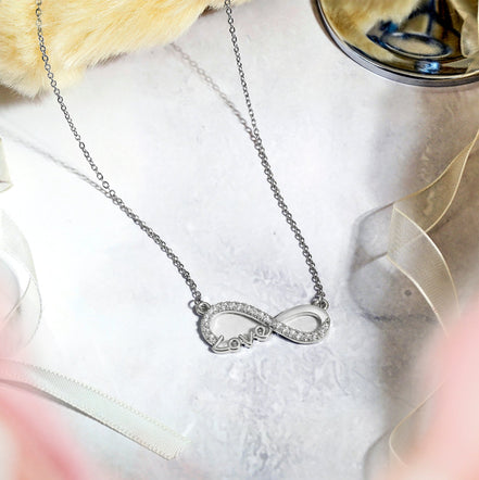 Infinity Love Pendant Necklace - Meaningful Jewelry for Her - Anniversary Gift in 18K White Gold Plated - Simply Just Deals LLCInfinity Love Pendant Necklace - Meaningful Jewelry for Her - Anniversary Gift in 18K White Gold Plated860b9a1c-cc27-4621-b469-e0883a556c39WhiteInfinity Love Pendant Necklace - Meaningful Jewelry for Her - Anniversary Gift in 18K White Gold Plated