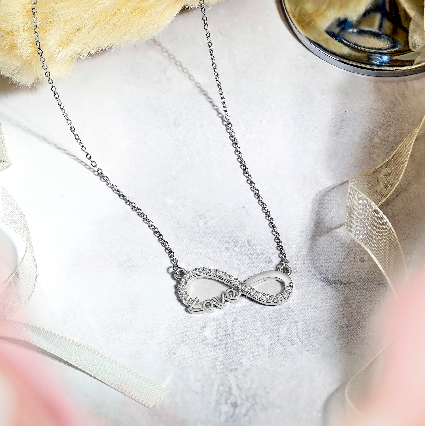 Infinity Love Pendant Necklace - Meaningful Jewelry for Her - Anniversary Gift in 18K White Gold Plated - Simply Just Deals LLCInfinity Love Pendant Necklace - Meaningful Jewelry for Her - Anniversary Gift in 18K White Gold Plated860b9a1c-cc27-4621-b469-e0883a556c39WhiteInfinity Love Pendant Necklace - Meaningful Jewelry for Her - Anniversary Gift in 18K White Gold Plated