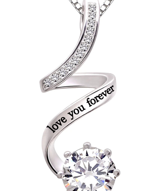Jewelry Sterling Silver "Love You Forever" Cubic Zirconia Pendant Necklace - Simply Just Deals LLCJewelry Sterling Silver "Love You Forever" Cubic Zirconia Pendant Necklacecec41191-b6b1-4d76-a401-53b2caaec775Jewelry Sterling Silver "Love You Forever" Cubic Zirconia Pendant Necklace