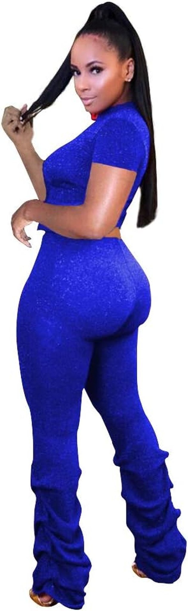 Jumpsuits for Women Casual 2 Piece Sets Sexy Crop Tops Stacked Pants Sweat Suits Blue M - Simply Just Deals LLCJumpsuits for Women Casual 2 Piece Sets Sexy Crop Tops Stacked Pants Sweat Suits Blue M72d8f16e-5498-4ded-83a5-a61b30a886dcJumpsuits for Women Casual 2 Piece Sets Sexy Crop Tops Stacked Pants Sweat Suits Blue M