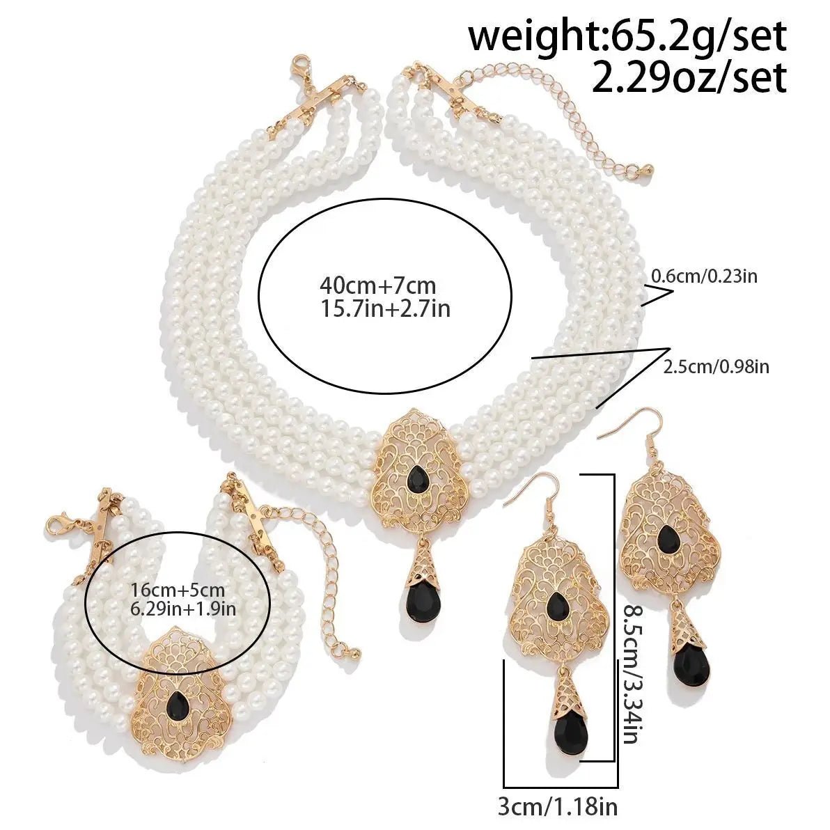 KunJoe Luxury Multilayer Imitation Pearl Necklace Bracelet Earring Women Water Drop Green Rhinestone Choker Wedding Jewelry Set - Simply Just Deals LLCKunJoe Luxury Multilayer Imitation Pearl Necklace Bracelet Earring Women Water Drop Green Rhinestone Choker Wedding Jewelry Set200001033:2000037570505KunJoe Luxury Multilayer Imitation Pearl Necklace Bracelet Earring Women Water Drop Green Rhinestone Choker Wedding Jewelry Set