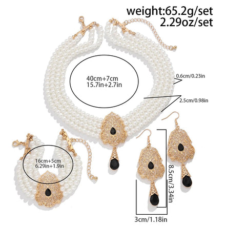 KunJoe Luxury Multilayer Imitation Pearl Necklace Bracelet Earring Women Water Drop Green Rhinestone Choker Wedding Jewelry Set - Simply Just Deals LLCKunJoe Luxury Multilayer Imitation Pearl Necklace Bracelet Earring Women Water Drop Green Rhinestone Choker Wedding Jewelry Set200001033:2000037570505KunJoe Luxury Multilayer Imitation Pearl Necklace Bracelet Earring Women Water Drop Green Rhinestone Choker Wedding Jewelry Set