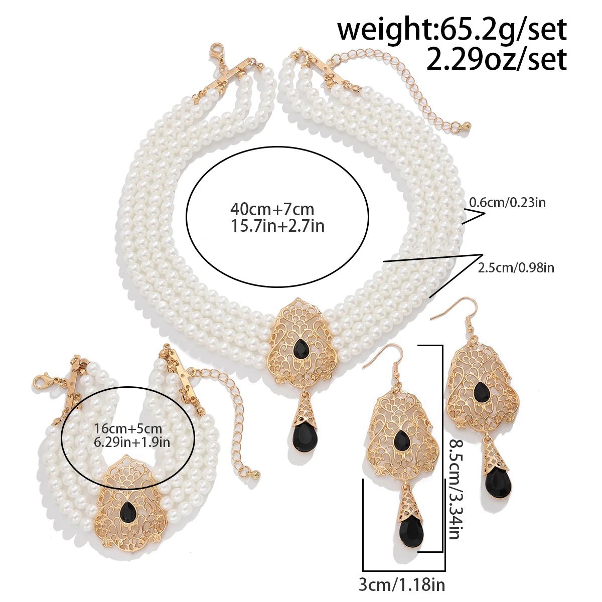 KunJoe Luxury Multilayer Imitation Pearl Necklace Bracelet Earring Women Water Drop Green Rhinestone Choker Wedding Jewelry Set - Simply Just Deals LLCKunJoe Luxury Multilayer Imitation Pearl Necklace Bracelet Earring Women Water Drop Green Rhinestone Choker Wedding Jewelry Set200001033:2000037570505KunJoe Luxury Multilayer Imitation Pearl Necklace Bracelet Earring Women Water Drop Green Rhinestone Choker Wedding Jewelry Set