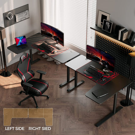 L Shaped Gaming Desk, 60 Inch L60 Home Office Corner PC Computer Gamer Table Large Writing Workstation Gifts W Mouse Pad Cable Management, Space Saving, Easy to Assemble, Right Black - Simply Just Deals LLCL Shaped Gaming Desk, 60 Inch L60 Home Office Corner PC Computer Gamer Table Large Writing Workstation Gifts W Mouse Pad Cable Management, Space Saving, Easy to Assemble, Right Black823ab7ae-a81f-4a3c-b9cf-124bb44479c4BlackRight SideL Shaped Gaming Desk, 60 Inch L60 Home Office Corner PC Compu