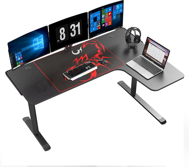 L Shaped Gaming Desk, 60 Inch L60 Home Office Corner PC Computer Gamer Table Large Writing Workstation Gifts W Mouse Pad Cable Management, Space Saving, Easy to Assemble, Right Black - Simply Just Deals LLCL Shaped Gaming Desk, 60 Inch L60 Home Office Corner PC Computer Gamer Table Large Writing Workstation Gifts W Mouse Pad Cable Management, Space Saving, Easy to Assemble, Right Black823ab7ae-a81f-4a3c-b9cf-124bb44479c4BlackRight SideL Shaped Gaming Desk, 60 Inch L60 Home Office Corner PC Compu