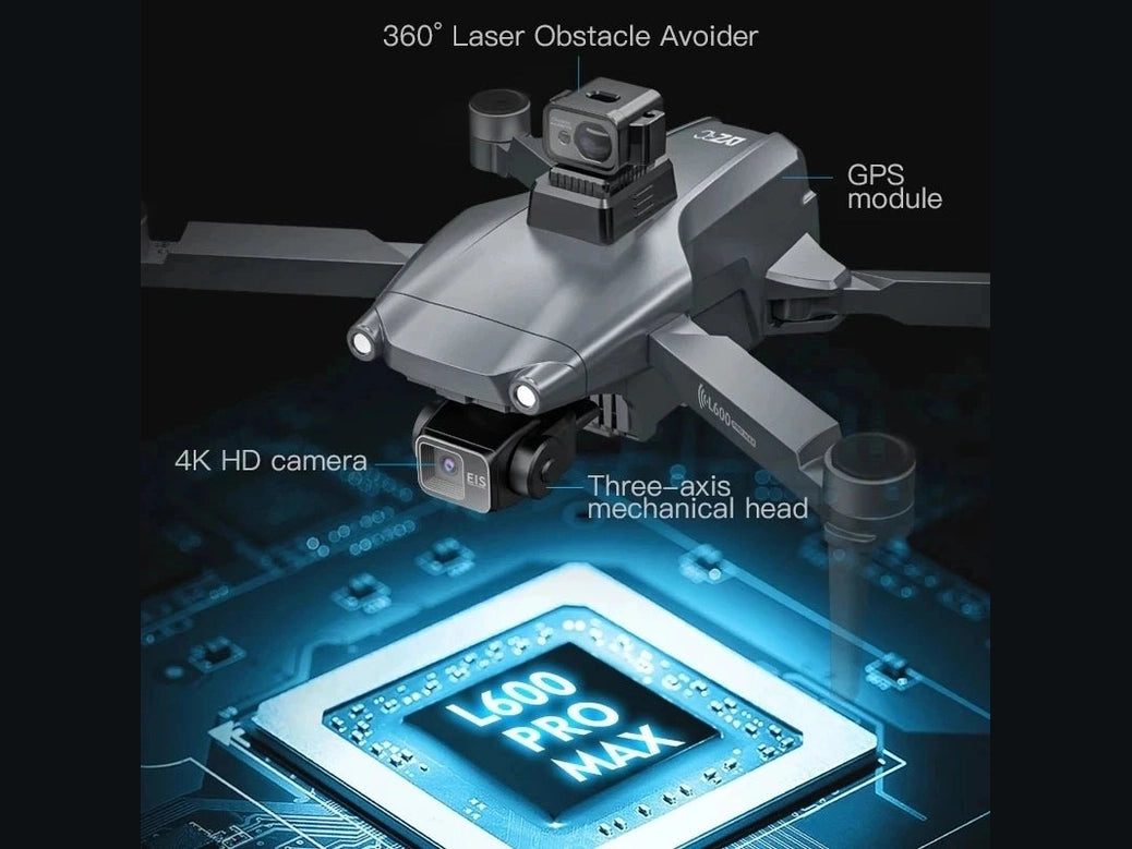 L600 PRO MAX GPS Drone Professional 4K 3 - Axis PTZ HD Dual Camera Obstacle Avoidance Brushless Motor 5G WIFI RC Quadcopter Toys - Simply Just Deals LLCL600 PRO MAX GPS Drone Professional 4K 3 - Axis PTZ HD Dual Camera Obstacle Avoidance Brushless Motor 5G WIFI RC Quadcopter ToysAircrafts and War Planes1429PROMAXOAS4K1BPRO MAX OAS 4K 1BL600 PRO MAX GPS Drone Professional 4K 3 - Axis PTZ HD Dual Camera Obstacle Avoidance Brushless Motor 5G WIFI RC Quadcopter Toys