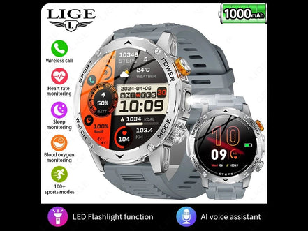 LIGE 2025 New For HUAWEI Xiaomi 1000mah AMOLED Smart Watch Men Sports Fitness LED Flashlight 3ATM Waterproof BT Call Smartwatch - Simply Just Deals LLCLIGE 2025 New For HUAWEI Xiaomi 1000mah AMOLED Smart Watch Men Sports Fitness LED Flashlight 3ATM Waterproof BT Call Smartwatch14:193GreyGreyLIGE 2025 New For HUAWEI Xiaomi 1000mah AMOLED Smart Watch Men Sports Fitness LED Flashlight 3ATM Waterproof BT Call Smartwatch