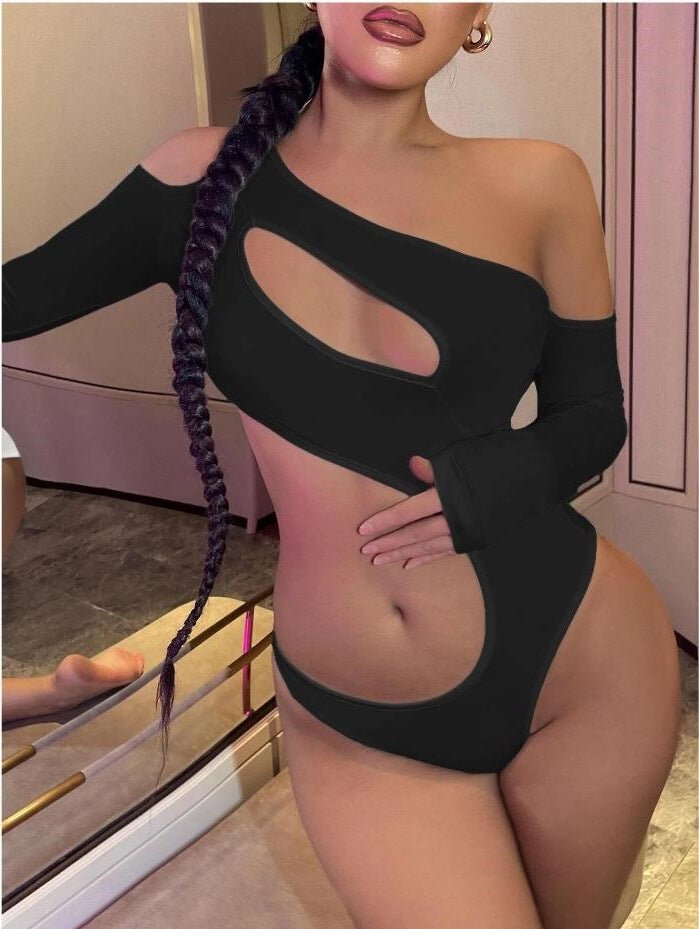 Long Sleeve Crop Top Sexy Spicy Girl Solid Color Slim Off - Shoulder Women's Jumpsuit Fitted Top Thin - Simply Just Deals LLCLong Sleeve Crop Top Sexy Spicy Girl Solid Color Slim Off - Shoulder Women's Jumpsuit Fitted Top ThinCE703EB8B7FC4A5DAB46208377C66610SBlackLong Sleeve Crop Top Sexy Spicy Girl Solid Color Slim Off - Shoulder Women's Jumpsuit Fitted Top Thin