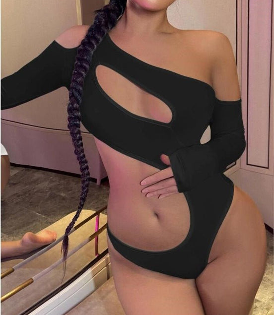 Long Sleeve Crop Top Sexy Spicy Girl Solid Color Slim Off - Shoulder Women's Jumpsuit Fitted Top Thin - Simply Just Deals LLCLong Sleeve Crop Top Sexy Spicy Girl Solid Color Slim Off - Shoulder Women's Jumpsuit Fitted Top ThinCE703EB8B7FC4A5DAB46208377C66610SBlackLong Sleeve Crop Top Sexy Spicy Girl Solid Color Slim Off - Shoulder Women's Jumpsuit Fitted Top Thin