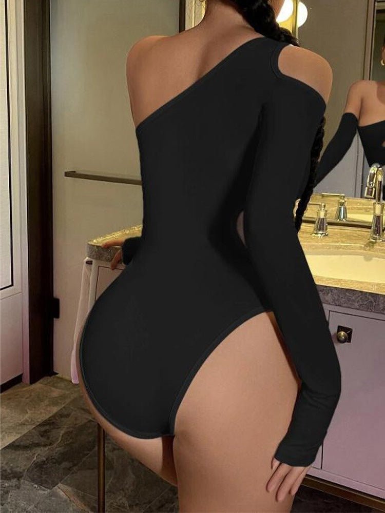 Long Sleeve Crop Top Sexy Spicy Girl Solid Color Slim Off - Shoulder Women's Jumpsuit Fitted Top Thin - Simply Just Deals LLCLong Sleeve Crop Top Sexy Spicy Girl Solid Color Slim Off - Shoulder Women's Jumpsuit Fitted Top ThinCE703EB8B7FC4A5DAB46208377C66610SBlackLong Sleeve Crop Top Sexy Spicy Girl Solid Color Slim Off - Shoulder Women's Jumpsuit Fitted Top Thin