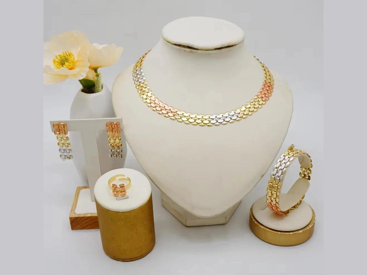 Luxury Choice Gold Color Women Jewelry Sets Necklace Earrings Bracelet Rings Sets Elegant Set Ethiopia Dubai Wedding Party Gifts - Simply Just Deals LLCLuxury Choice Gold Color Women Jewelry Sets Necklace Earrings Bracelet Rings Sets Elegant Set Ethiopia Dubai Wedding Party Gifts200001033:361181CJ - 1065 - 1 - K1CJ - 1065 - 1 - K1Luxury Choice Gold Color Women Jewelry Sets Necklace Earrings Bracelet Rings Sets Elegant Set Ethiopia Dubai Wedding Party Gifts