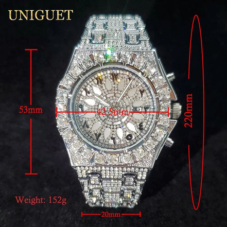 Luxury Watch For Men Full Iced Diamond Quartz Watches For Man Bright Zircon Hip Hop Hand Clock Luminous Waterproof reloj hombre - Simply Just Deals LLCLuxury Watch For Men Full Iced Diamond Quartz Watches For Man Bright Zircon Hip Hop Hand Clock Luminous Waterproof reloj hombre14:350853SilverSilverLuxury Watch For Men Full Iced Diamond Quartz Watches For Man Bright Zircon Hip Hop Hand Clock Luminous Waterproof reloj hombre