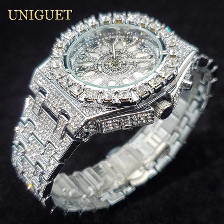Luxury Watch For Men Full Iced Diamond Quartz Watches For Man Bright Zircon Hip Hop Hand Clock Luminous Waterproof reloj hombre - Simply Just Deals LLCLuxury Watch For Men Full Iced Diamond Quartz Watches For Man Bright Zircon Hip Hop Hand Clock Luminous Waterproof reloj hombre14:350853SilverSilverLuxury Watch For Men Full Iced Diamond Quartz Watches For Man Bright Zircon Hip Hop Hand Clock Luminous Waterproof reloj hombre