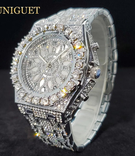 Luxury Watch For Men Full Iced Diamond Quartz Watches For Man Bright Zircon Hip Hop Hand Clock Luminous Waterproof reloj hombre - Simply Just Deals LLCLuxury Watch For Men Full Iced Diamond Quartz Watches For Man Bright Zircon Hip Hop Hand Clock Luminous Waterproof reloj hombre14:350853SilverSilverLuxury Watch For Men Full Iced Diamond Quartz Watches For Man Bright Zircon Hip Hop Hand Clock Luminous Waterproof reloj hombre