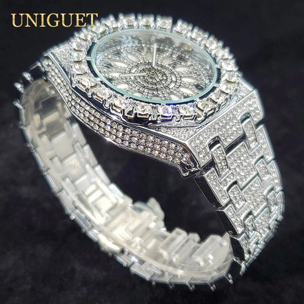 Luxury Watch For Men Full Iced Diamond Quartz Watches For Man Bright Zircon Hip Hop Hand Clock Luminous Waterproof reloj hombre - Simply Just Deals LLCLuxury Watch For Men Full Iced Diamond Quartz Watches For Man Bright Zircon Hip Hop Hand Clock Luminous Waterproof reloj hombre14:350853SilverSilverLuxury Watch For Men Full Iced Diamond Quartz Watches For Man Bright Zircon Hip Hop Hand Clock Luminous Waterproof reloj hombre