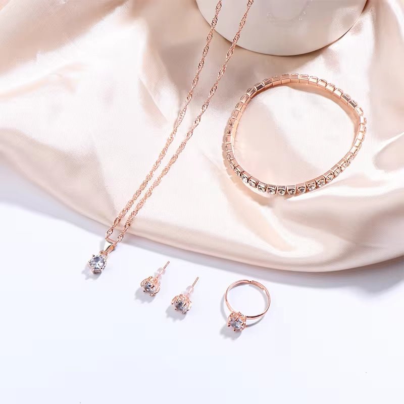 Luxury Women Ring Necklace Earrings Rhinestone Bracelet Female Casual Ladies Jewelry Set - Simply Just Deals LLCLuxury Women Ring Necklace Earrings Rhinestone Bracelet Female Casual Ladies Jewelry Set927ecbc1-f387-42a1-a4f5-31dcd6dd264fR With BraceletLuxury Women Ring Necklace Earrings Rhinestone Bracelet Female Casual Ladies Jewelry Set