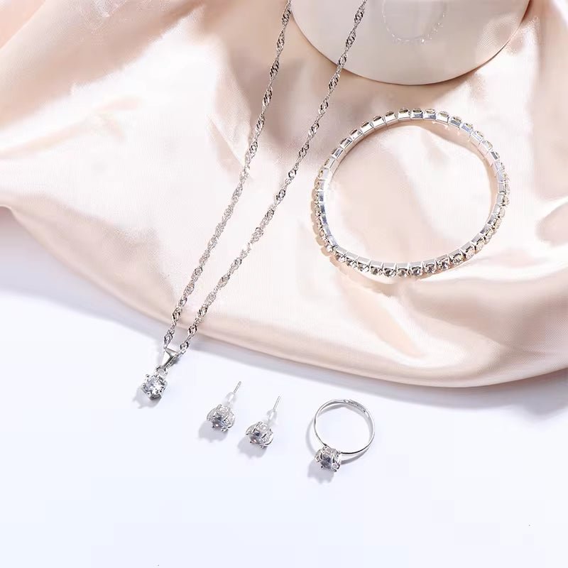 Luxury Women Ring Necklace Earrings Rhinestone Bracelet Female Casual Ladies Jewelry Set - Simply Just Deals LLCLuxury Women Ring Necklace Earrings Rhinestone Bracelet Female Casual Ladies Jewelry Set67f299f3-a818-4083-b035-7f13d4507ba1Silver With BraceletLuxury Women Ring Necklace Earrings Rhinestone Bracelet Female Casual Ladies Jewelry Set